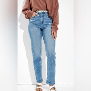 American Eagle Mom Straight Stretch Jeans Women’s Size 0 Denim Spring Summer